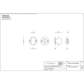 Formani TIMELESS toilet fitting - MRR38MWC - Brass unlacquered