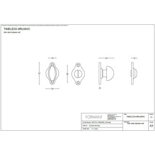 Formani Toilet fitting TIMELESS - MRLMWC - Brass unlacquered