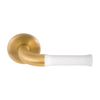 Formani Door handles NOUR EV101/64 - Matt gold PVD/white
