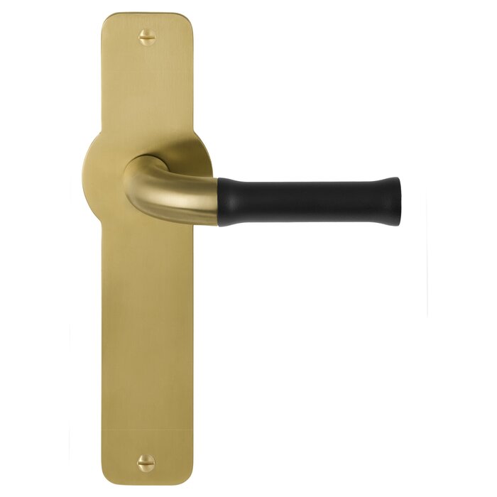 Formani Formani door handles NOUR EV100P210SFC on blind plate - matt gold PVD/black