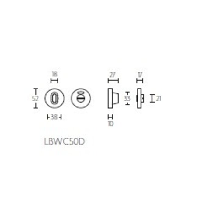 Formani Formani Toilettengarnitur Basics LBWC50D - Bronze - mit Anzeige