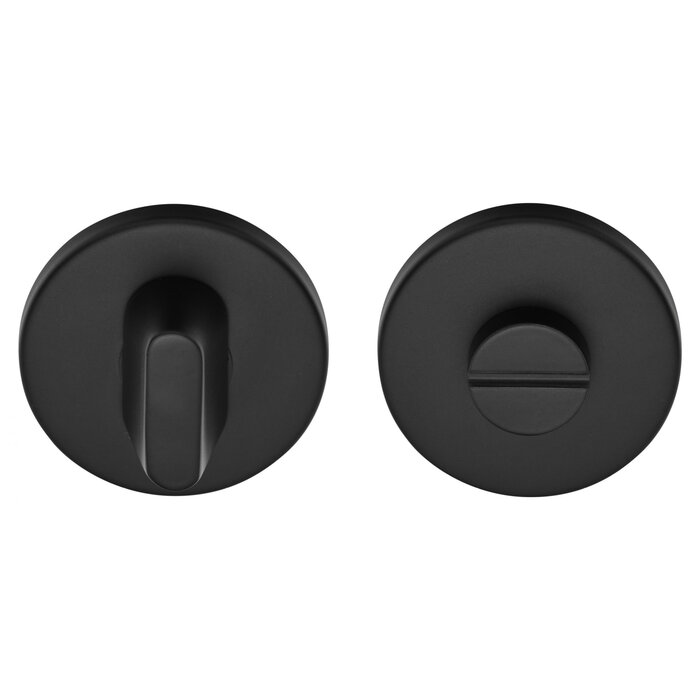 Formani Rundes Formani Toilettenset LBWC50D-ZI - Mattschwarz - ohne grün/rote Anzeige