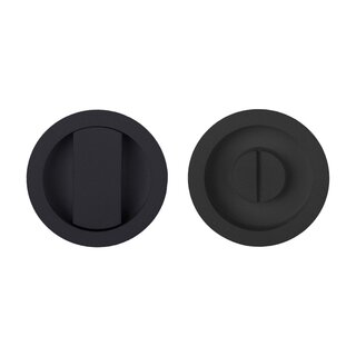 Formani Set ronde schuifdeurkommen TIMELESS LB57S met WC sluiting  - Mat zwart