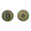 HDD Toilet set matt bronze round with red/white indicator