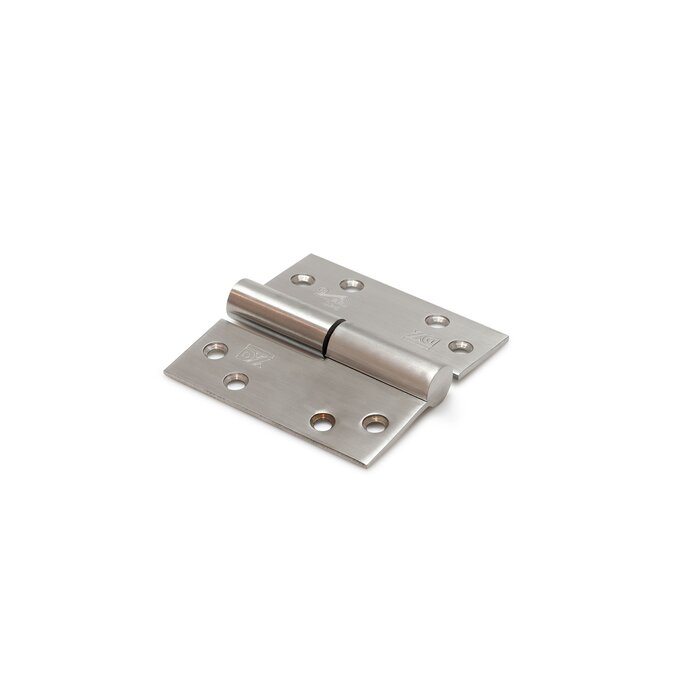 Dulimex RVS  paumelle met rechte hoeken 89x89 mm SKG*** DIN links (belgisch rechts) geborsteld RVS