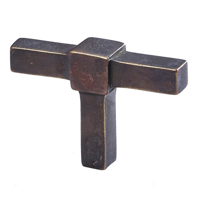 JOLIE JOLIE furniture knob T-CROSS - aged bronze