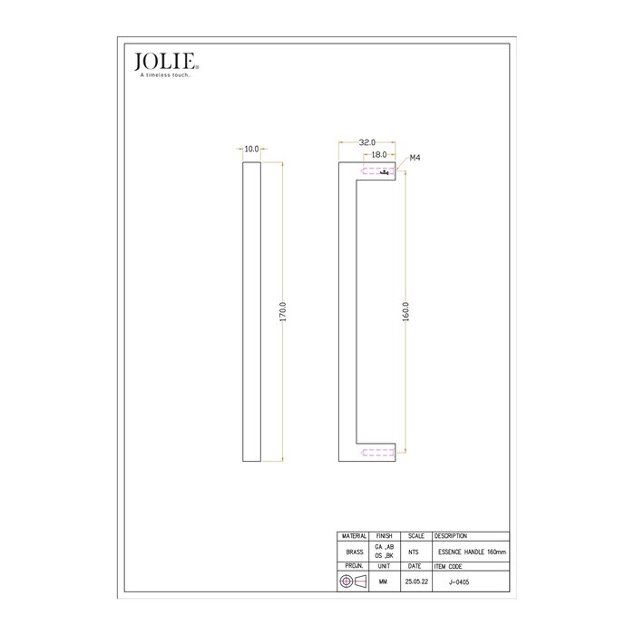 JOLIE JOLIE ESSENCE Möbelgriffe – Antikbronze
