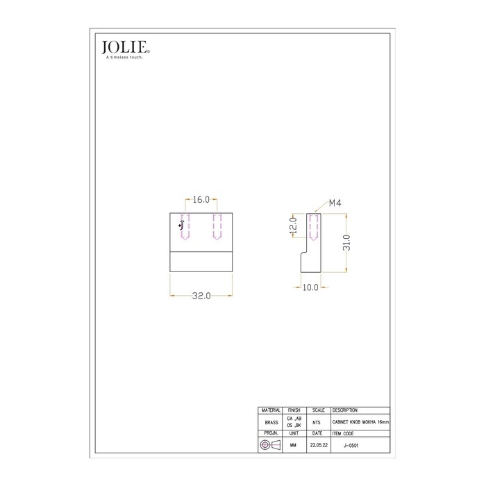 JOLIE JOLIE ELEMENT Möbelgriffe – Antikbronze