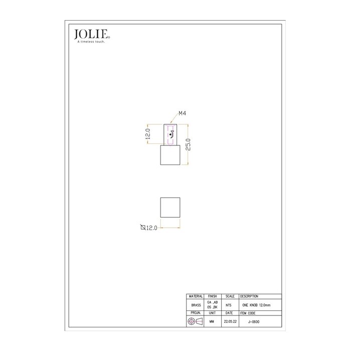 JOLIE JOLIE ONE Möbelknöpfe – Antikbronze