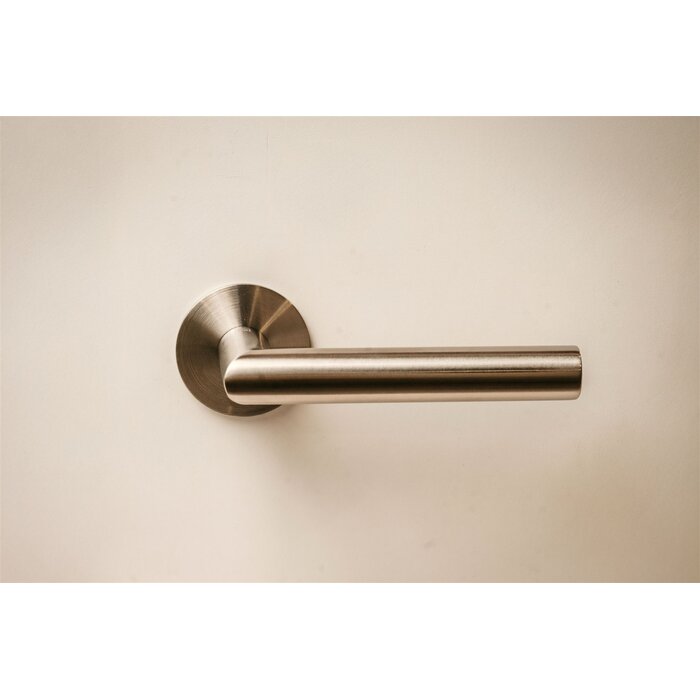 STERK Stainless steel door handles OVAL 1750 on ultra-thin rosettes of 3 mm - Ø 22 mm
