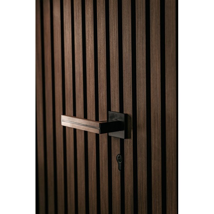 Aprile Poignées de porte massives APRILE IMPERATA 52x7mm - noir mat/bois de santal