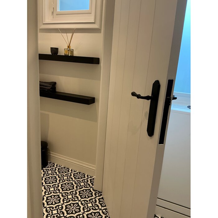 HDD Black door handles Lisa on rounded plate