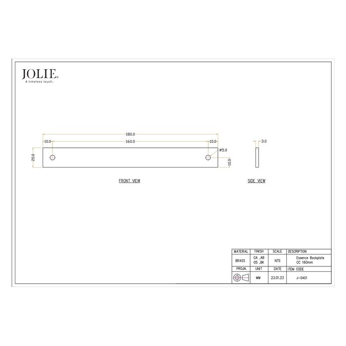 JOLIE JOLIE back plates ESSENCE - Aged silver