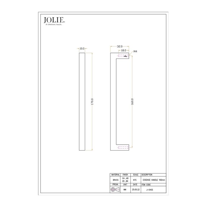 JOLIE JOLIE ESSENCE furniture handles - aged black