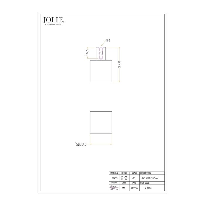 JOLIE JOLIE ONE Möbelknöpfe – Antikgold