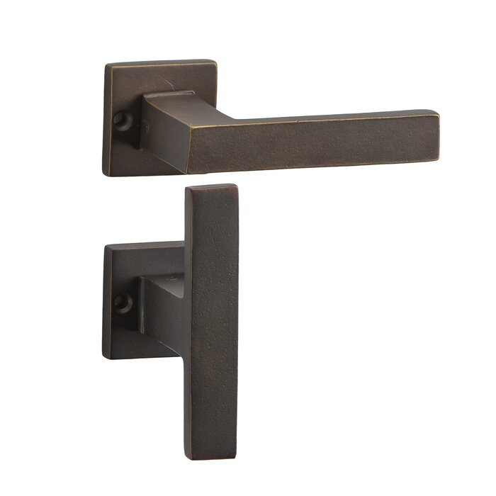 JOLIE Pair of JOLIE door handles "VERVE" T+L - aged bronze
