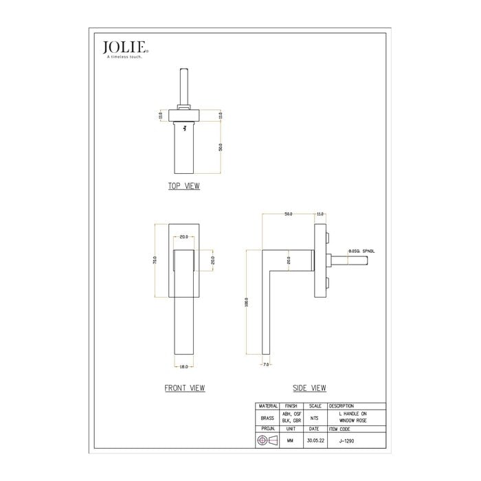 JOLIE JOLIE Fenstergriff „VERVE“ für Dreh-Kipp-Fenster – Antikbronze