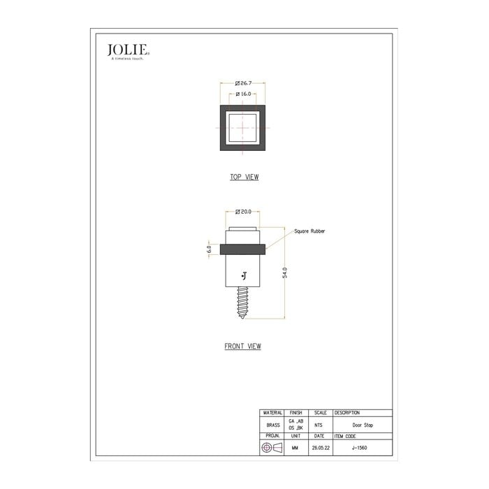JOLIE JOLIE Türstopper quadratisch EVOKE Bodenmontage - Antikbronze