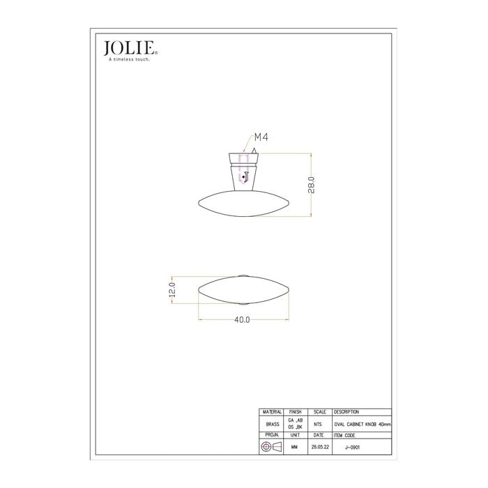 JOLIE JOLIE Möbelknöpfe SPHERE - Antikschwarz