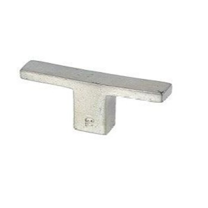 JOLIE JOLIE meubelknop T- VERVE -verouderd zilver