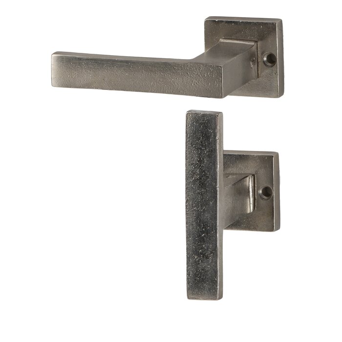 JOLIE Paire de poignées de porte JOLIE « VERVE » T+L - argent vieilli