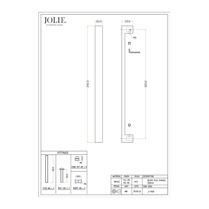 JOLIE JOLIE REBEL door handle - aged silver