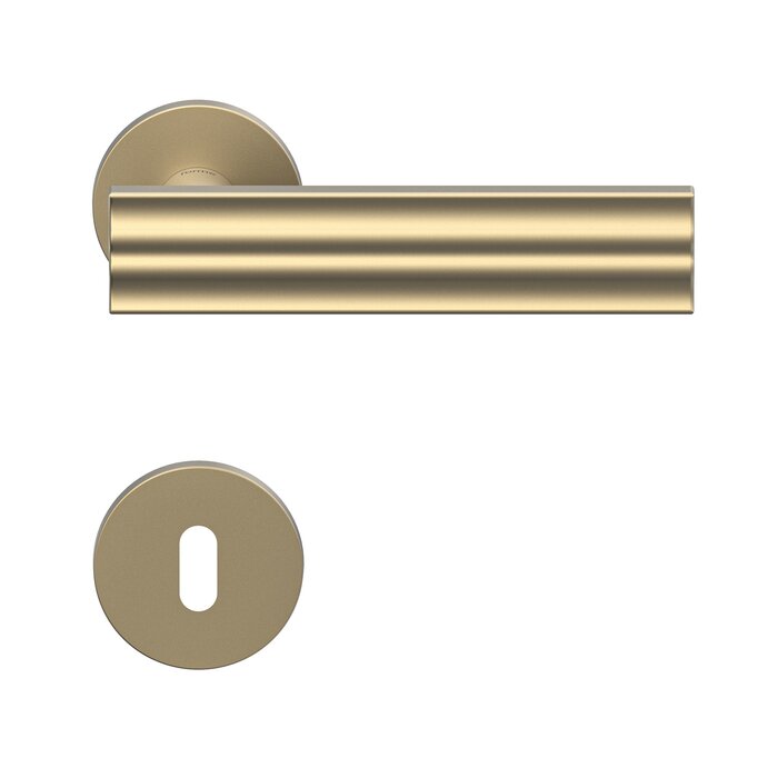 DKS Massieve design deurklinken ANDROMEDA  rond - mat goud