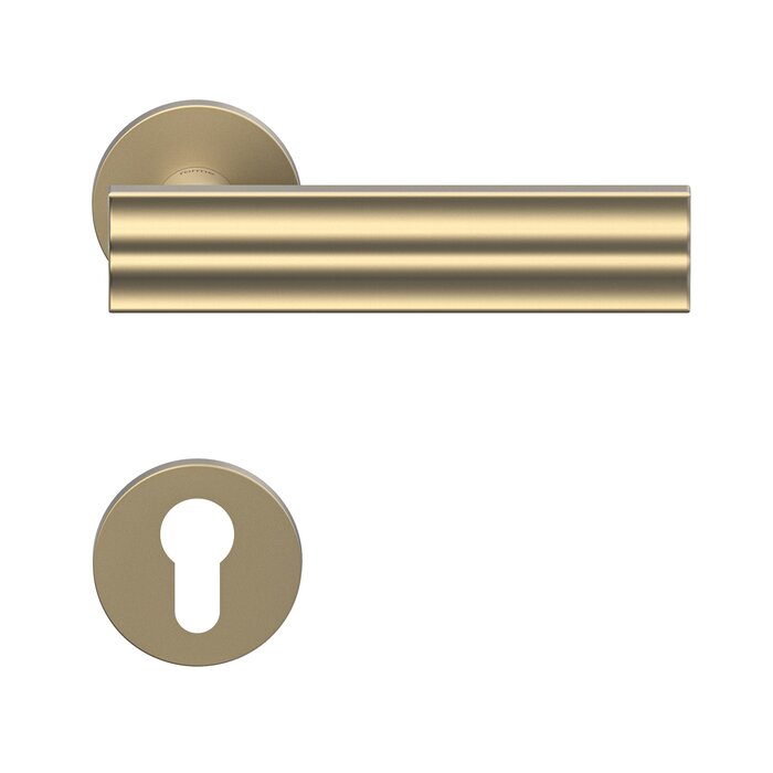 DKS Massieve design deurklinken ANDROMEDA  rond - mat goud