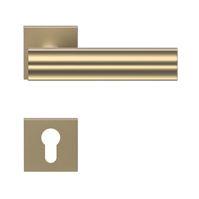 DKS Solid design door handles ANDROMEDA square - matt gold
