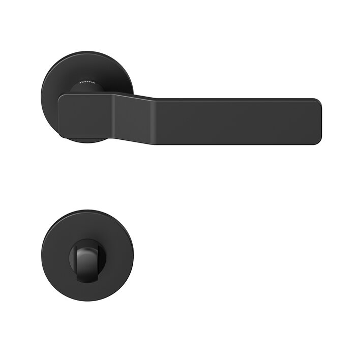 DKS Black door handles GAS PLAIN round