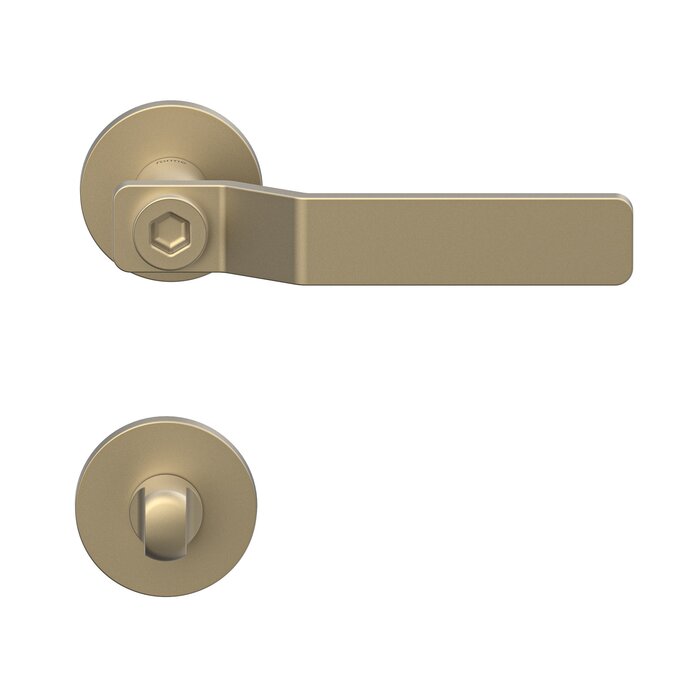 DKS Matt gold door handles GAS round