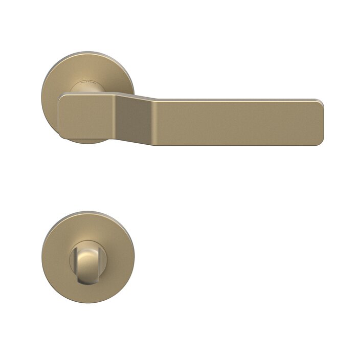 DKS Poignées de porte rondes, design or mat, GAS PLAIN