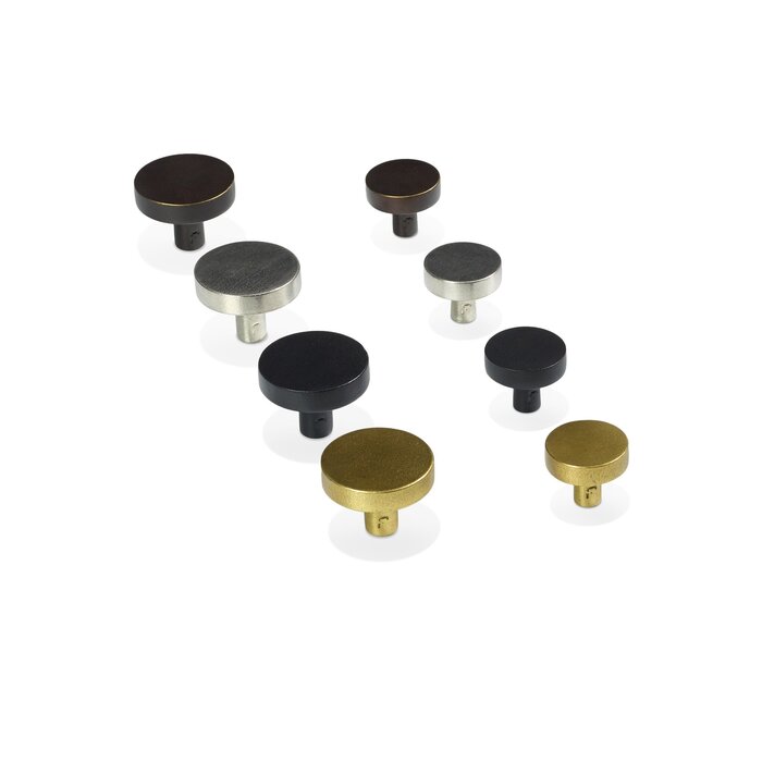 JOLIE JOLIE round fixed doorknob LUNE - aged gold