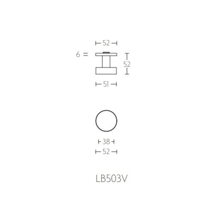 Formani Formani fixed front door knob BASICSLB503V - Gunmetal PVD