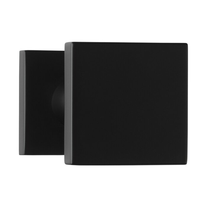 Formani Formani feststehender quadratischer Haustürknauf BASICS BSQ60V – Mattschwarz