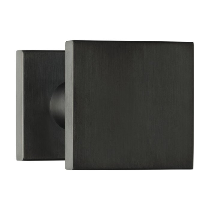Formani Poignée de porte d'entrée carrée fixe Formani BASICS BSQ60V - Revêtement PVD couleur canon de fusil