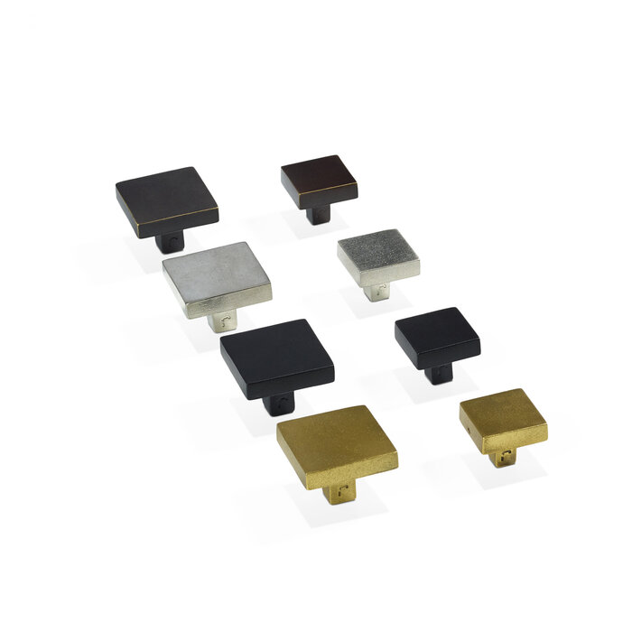 JOLIE JOLIE square furniture knob CARRE - aged black