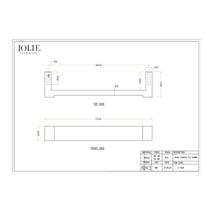 JOLIE JOLIE ANVIL Möbelgriffe – Antikbronze