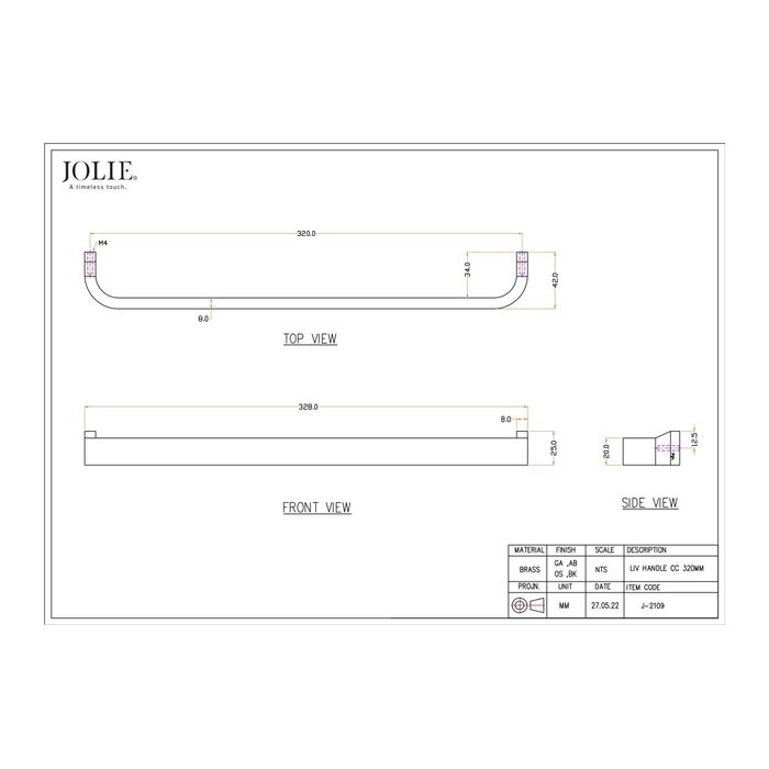 JOLIE Poignées de meubles JOLIE LIV - argent vieilli