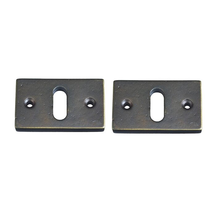 JOLIE Pair of JOLIE key plates 55x33 - aged bronze