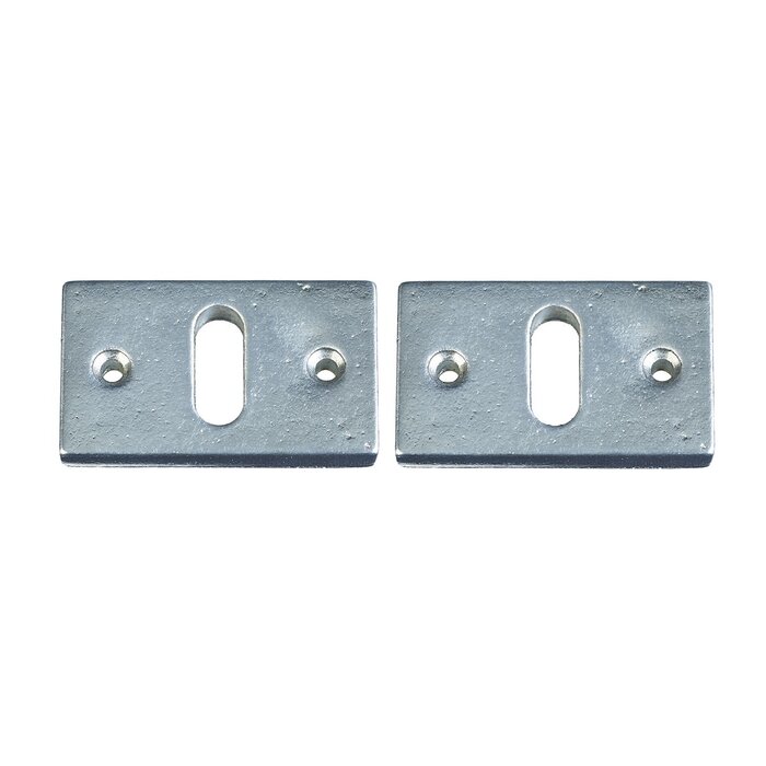 JOLIE Paire de plaques de clés JOLIE 55x33 - argent vieilli