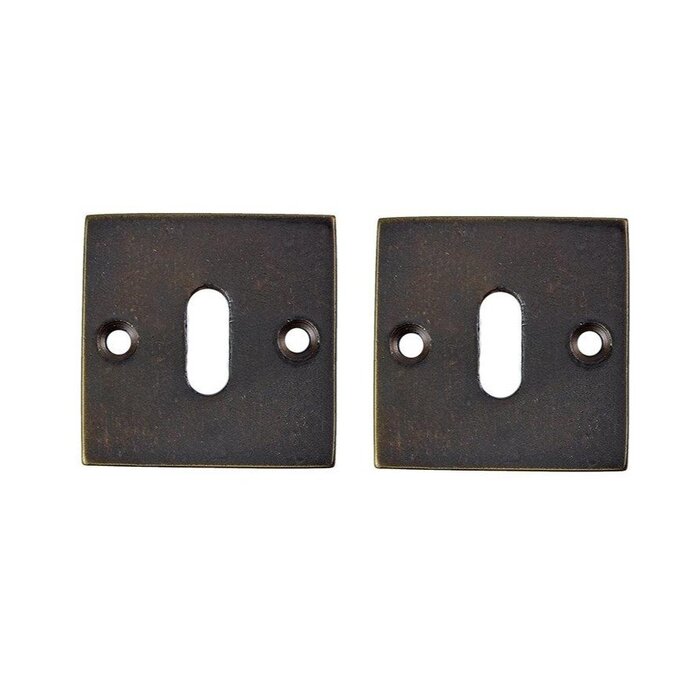 JOLIE Paire de plaques de clés JOLIE 52x52 - bronze vieilli