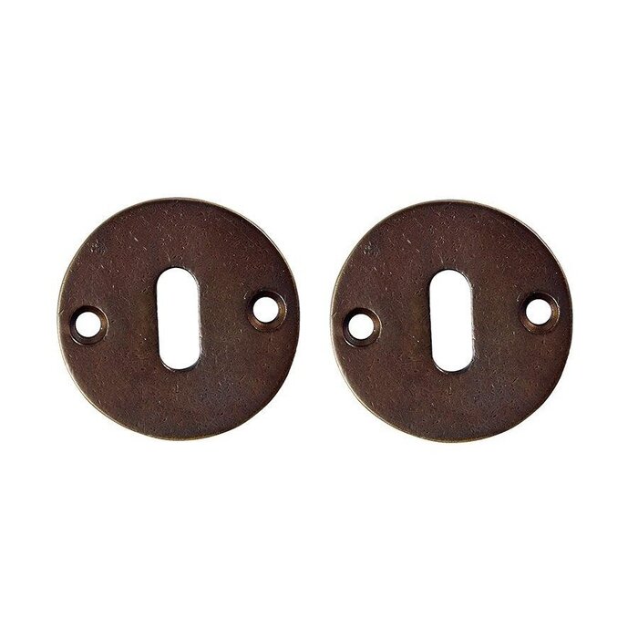 JOLIE Paire de plaques de clés JOLIE Ø52 mm - bronze vieilli