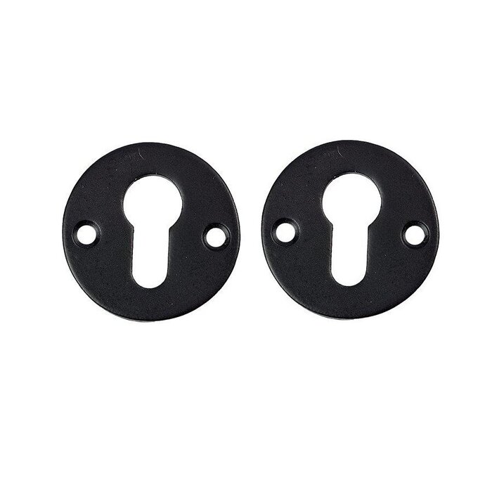 JOLIE Paire de plaques cylindriques JOLIE Ø52 mm - noir vieilli