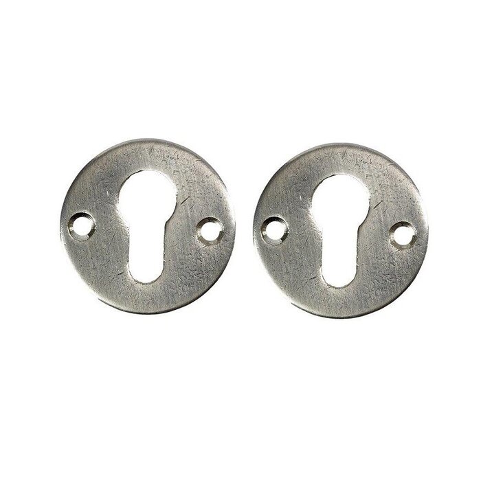 JOLIE Pair of JOLIE cylinder plates Ø52 mm - aged silver