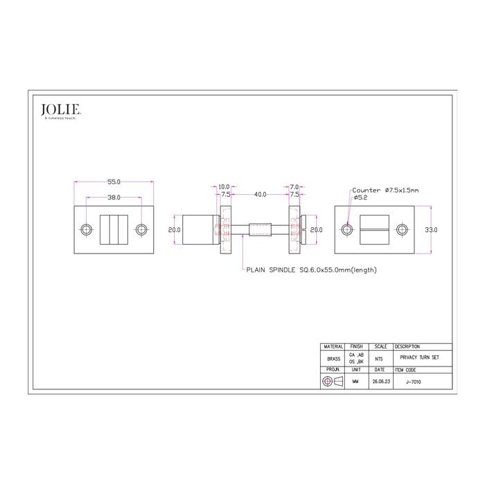JOLIE JOLIE toilet set 55x32 - aged black