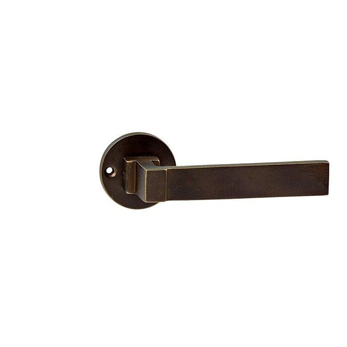 JOLIE Pair of JOLIE ANVIL door handles in aged bronze