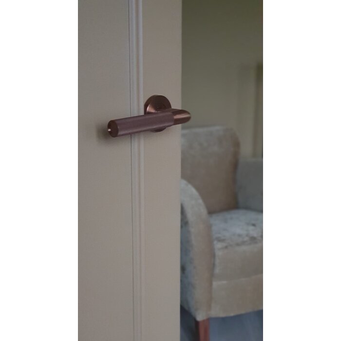 STERK Solid door handles OVAL 1743 PRO 8mm - Class 4 EN1906:2012- Copper PVD