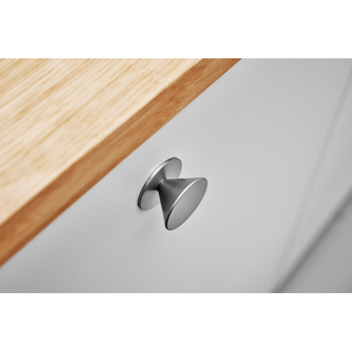 Furnipart Bouton de meuble rond Furnipart ORBIT - Ø 35,8 mm - Aspect acier inoxydable