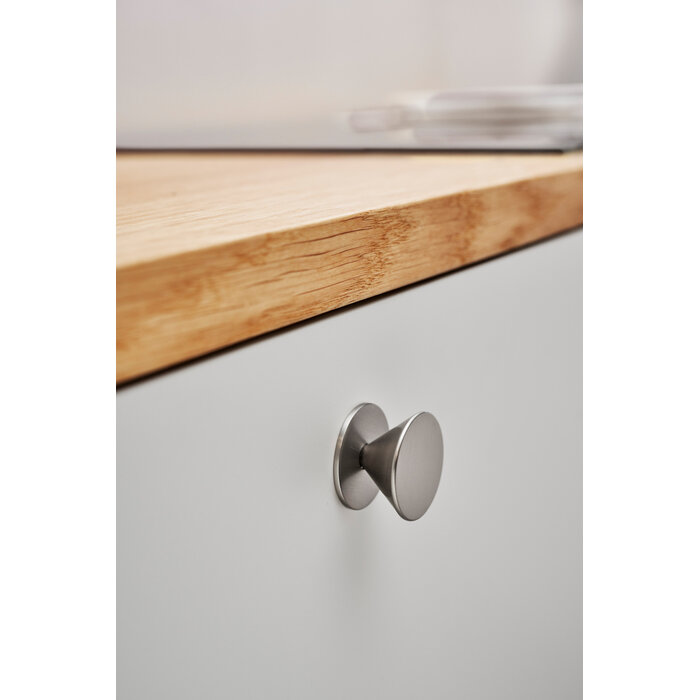 Furnipart Furnipart round furniture knob ORBIT - Ø 35.8 mm - Stainless Steel Look